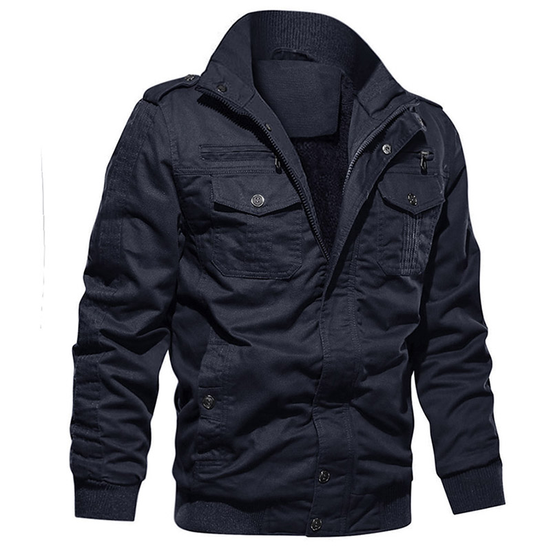 Work Jacket Männer Custom Plus Size Bomber Vlies Wintermantel Warmer Verschleiß Thick