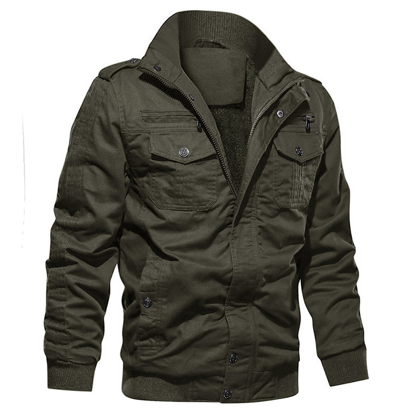 Work Jacket Männer Custom Plus Size Bomber Vlies Wintermantel Warmer Verschleiß Thick