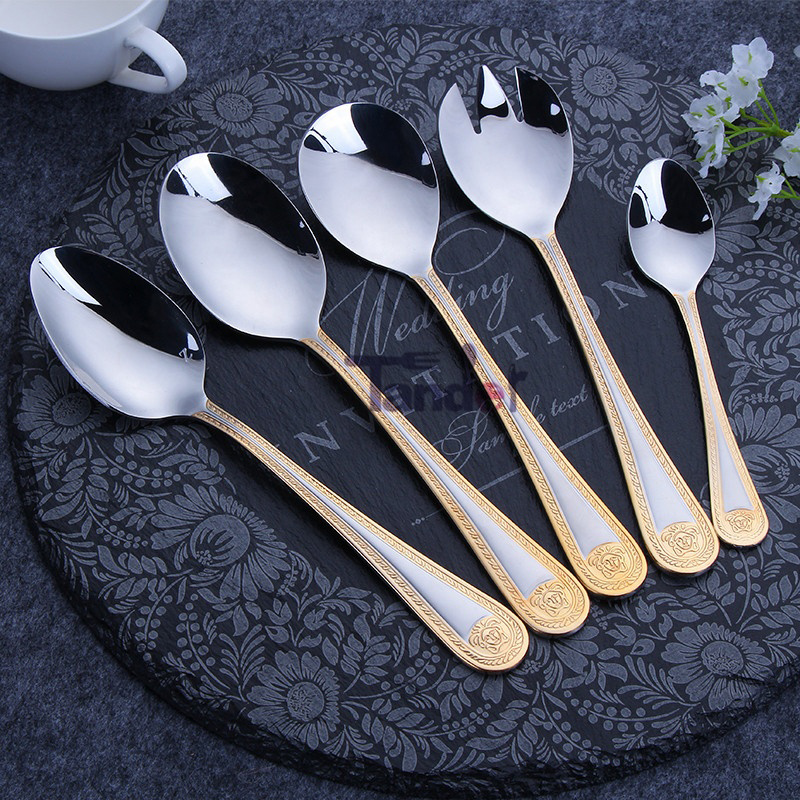 königliche Edelstahlflatrate 72pcs schicken vergoldeten Besteck Set mit Holzkiste