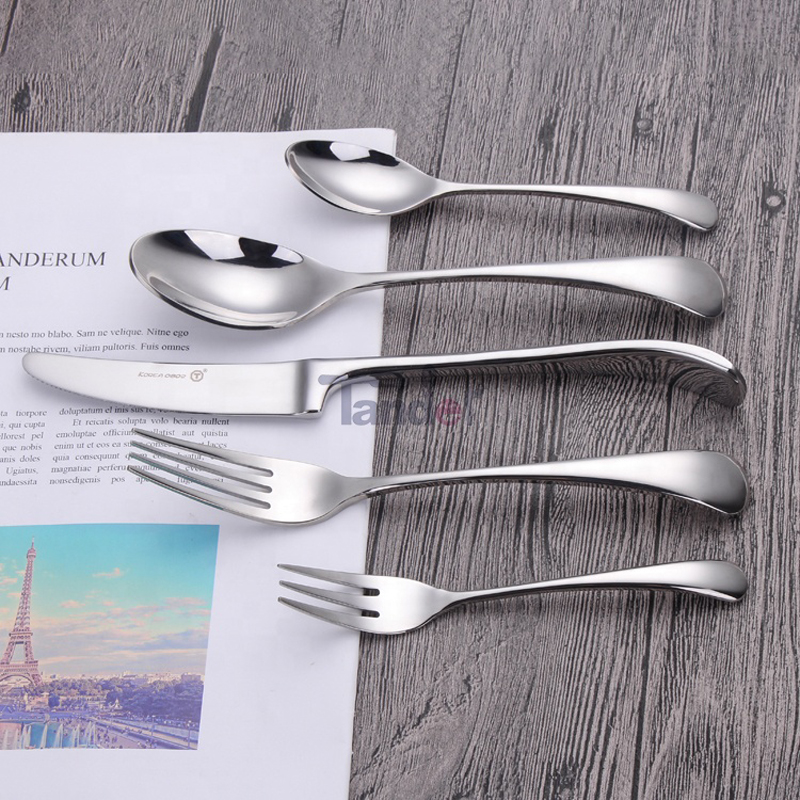 Curved Design Edelstahl Küche Restaurant Party Geschirr Besteck 24PCS Set