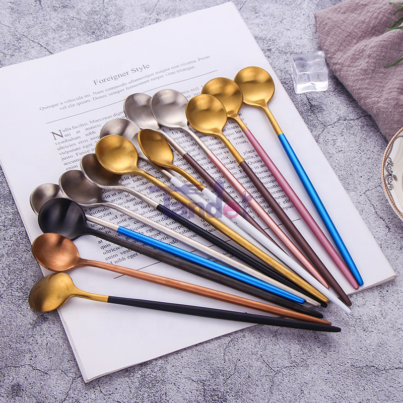 hochwertige pvd Beschichtung mehrfarbig gold rosa 304 Edelstahl Eislöffel