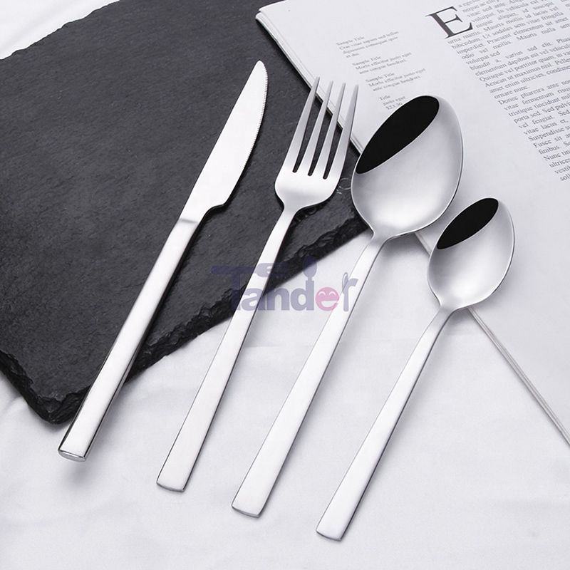 Besteckset für Restaurant Stahl Besteck Wiederverwendbares Besteck Edelstahl