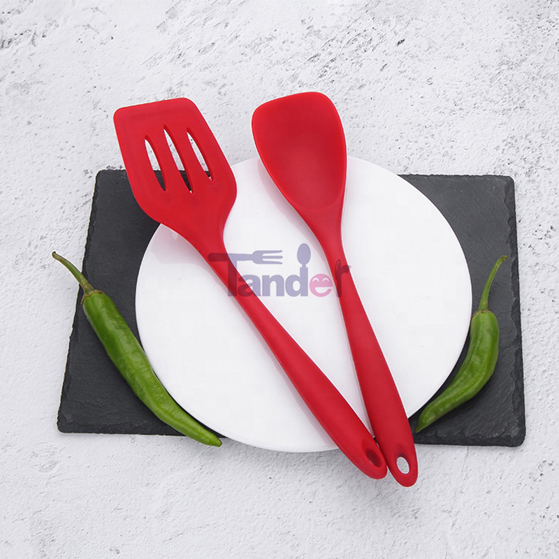 Großhandel Schwarz Rot Easy Clean Kochwerkzeug Set 10 Stück Set Küche Silikon Utensil