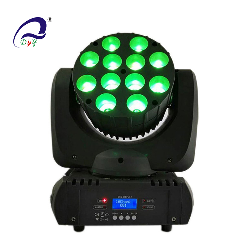 PL56A 12pcs 10w 4in1 RGBW LED Beam Bewegendes Kopflicht für die Bühne