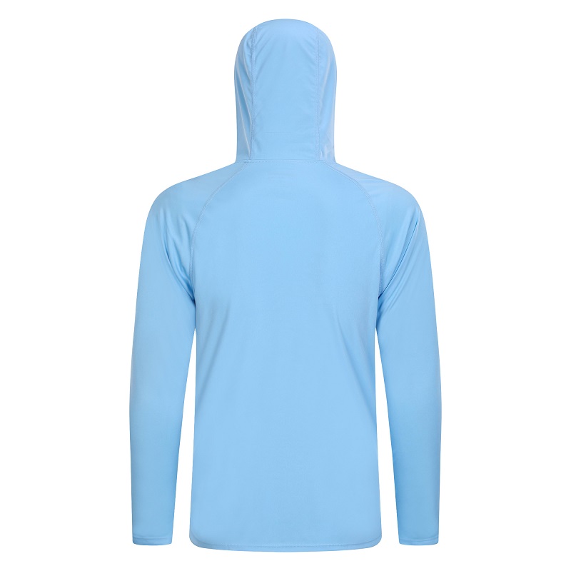 Passen Sie Herren UPF 50+ Sonnenschutz Hoodie T-Shirt Langarm Klettern Running Athletic Shirts