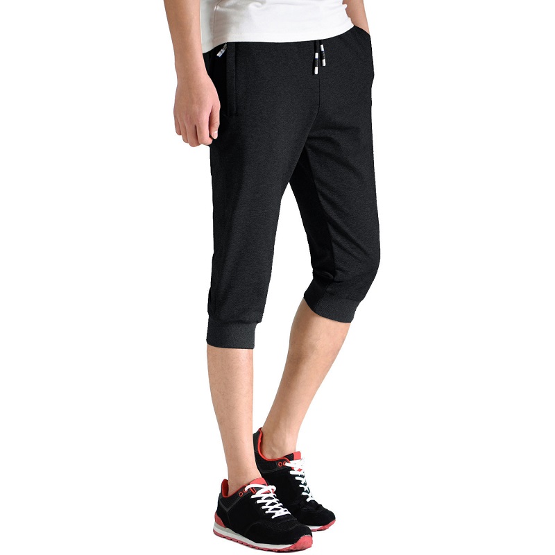 Herren Jogger Breathable Training Workout Turnhose mit Reißverschlusstaschen Running Bottoms