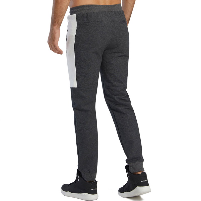Men's Joggers Gym Elastic Close Bottom Workout Athletic Pants with Zipper Pockets