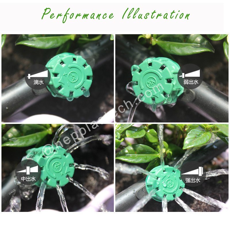 Automatisches Tropfbewässerungs-Emitter-System Einstellbare Inline-Tropfer für die Bewässerung