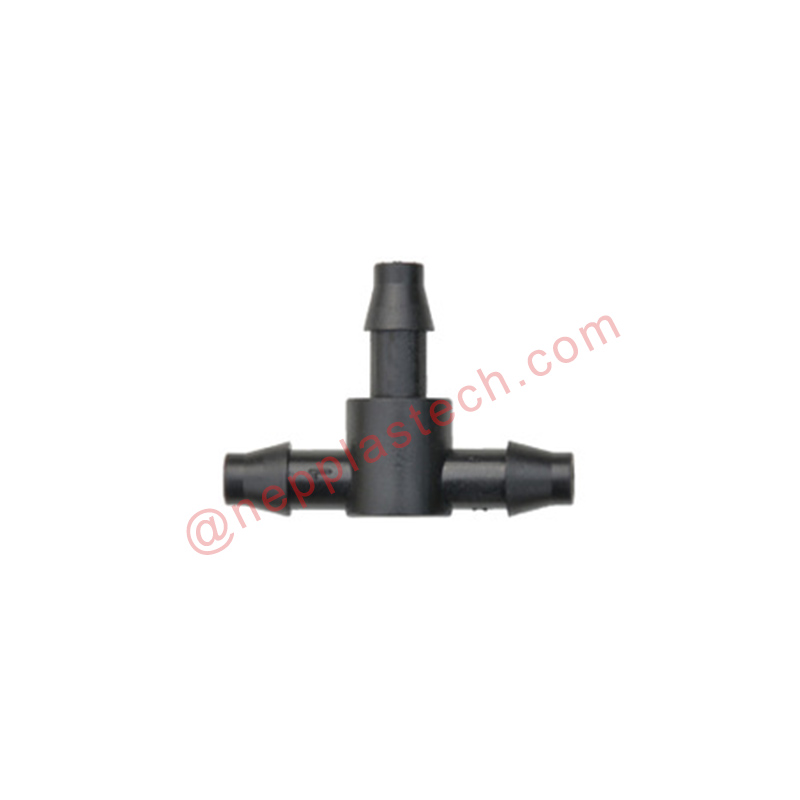 Gartenbewässerungssystem Doppelbarbe gerade Steckverbinder 4*7mm Schlauchbarbe T-Steckverbinder für Blumentopf-tropfen