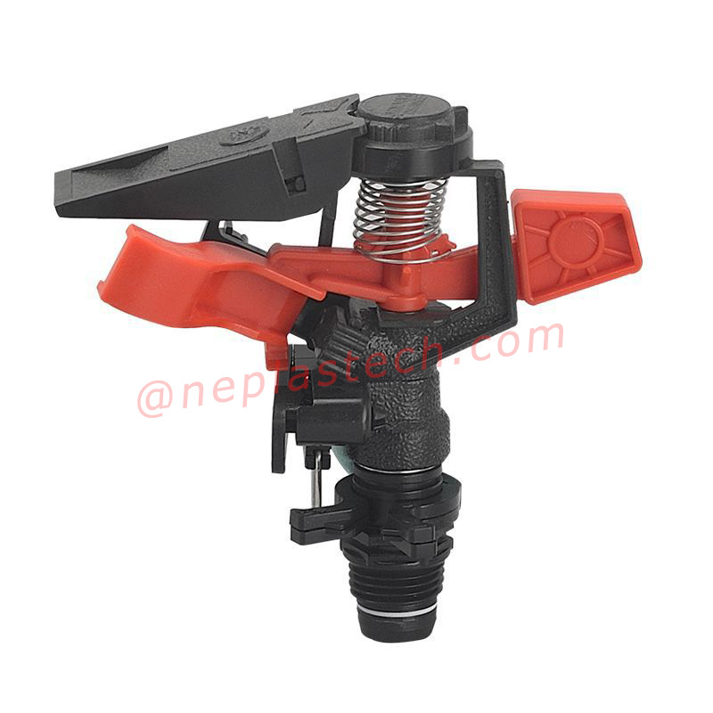 Abstand einstellbar und Sprühwinkel steuerbar Kunststoff Garten Rasen Ackerland Impuls Sprinkler