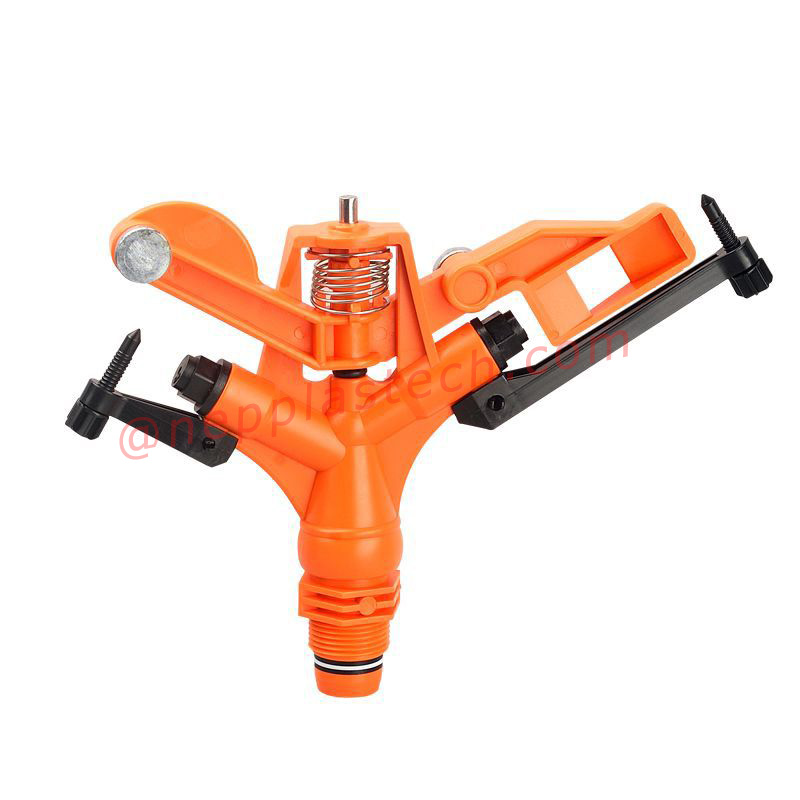 3\/4 Zoll Farm Crops automatische Bewässerungswerkzeuge 1 Zoll Rasen Sprühbewässerung Kunststoff 360 Grad rotierende Impulssprinkler