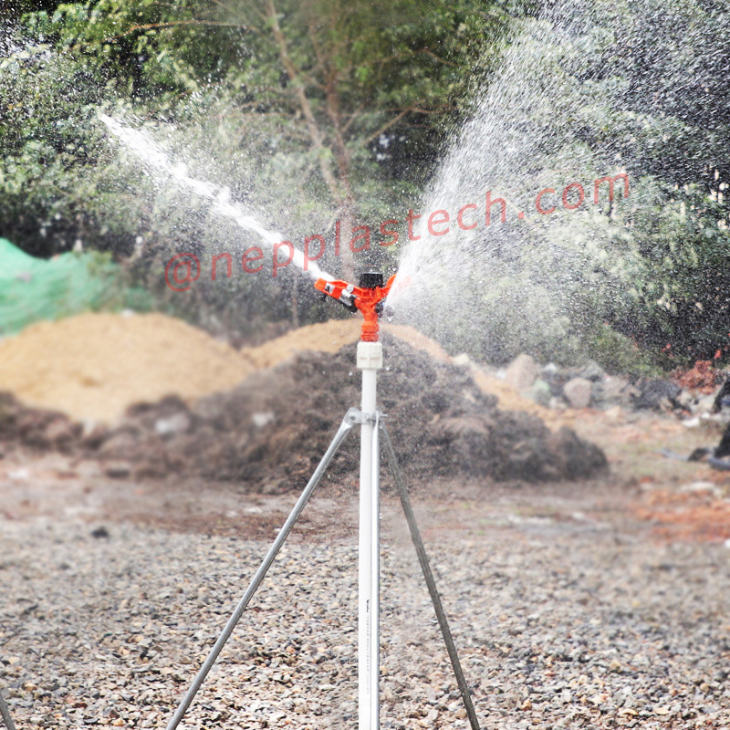 3\/4 Zoll Farm Crops automatische Bewässerungswerkzeuge 1 Zoll Rasen Sprühbewässerung Kunststoff 360 Grad rotierende Impulssprinkler