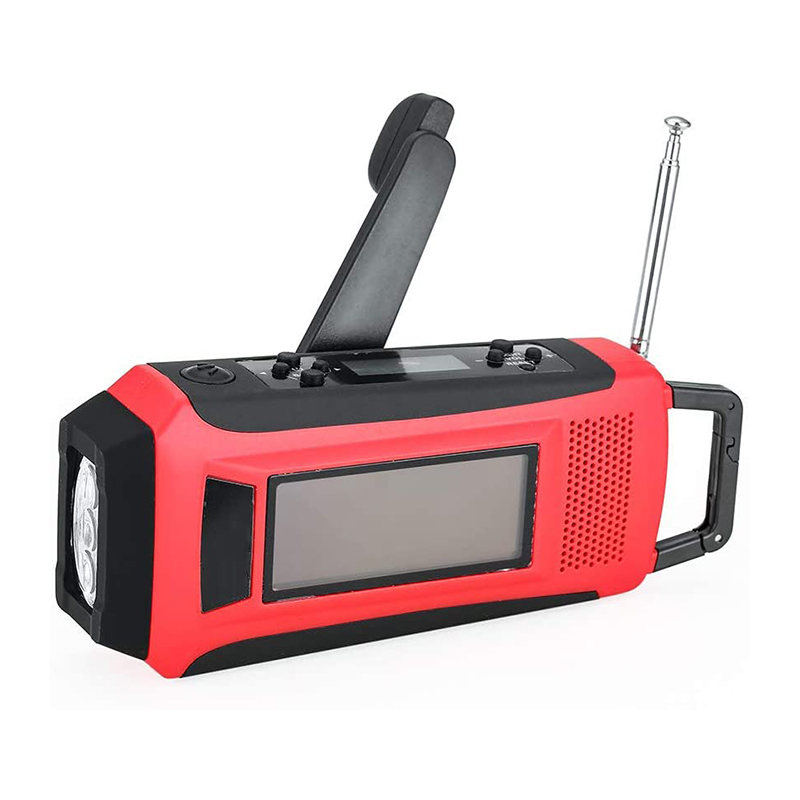 Wetterradio Nothandkurbel Autarkes AM / FM NOAA Solar-Mobilfunkgerät mit LED-Taschenlampe, 1150mAh Power Bank für iOS / Android-Telefon-Ladegerät