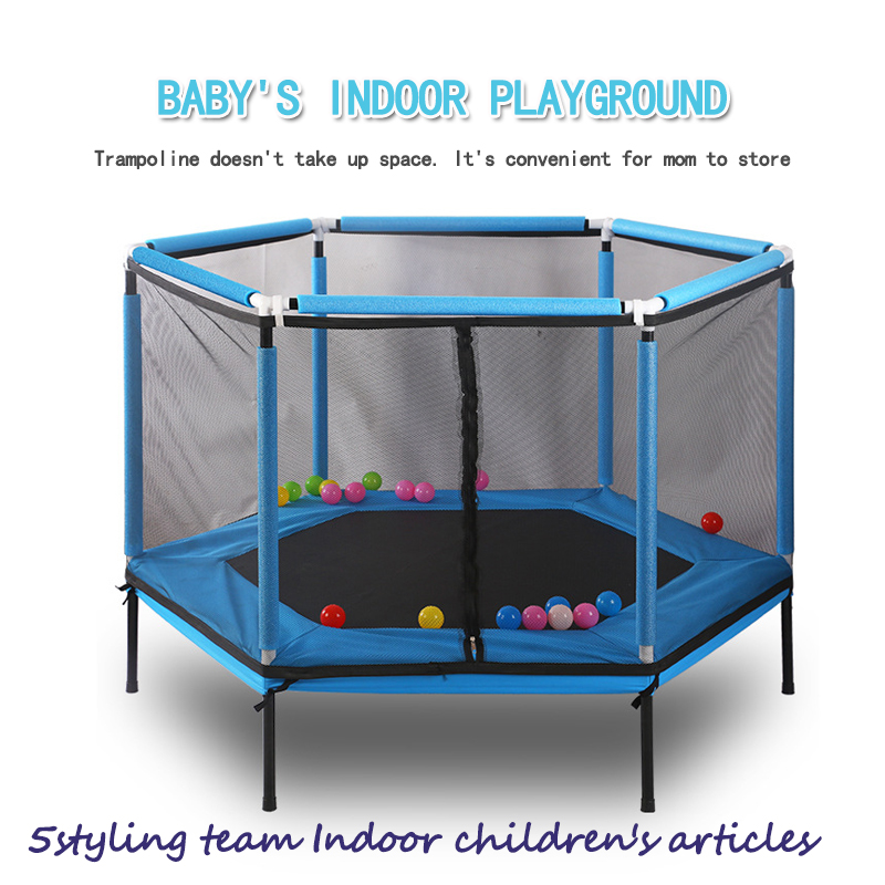 Trampolin Kinderheim Trampolin Eltern Kind interaktive Spiele Fitness Trampolin mit Sicherheitsnetz Babypflege Zaun