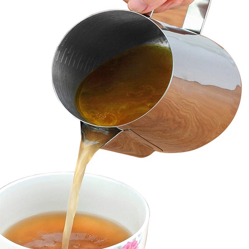 304 Edelstahl Küche Ölfilter Schüssel Suppe Fettabscheider Kochwerkzeug Soße Fettabscheider