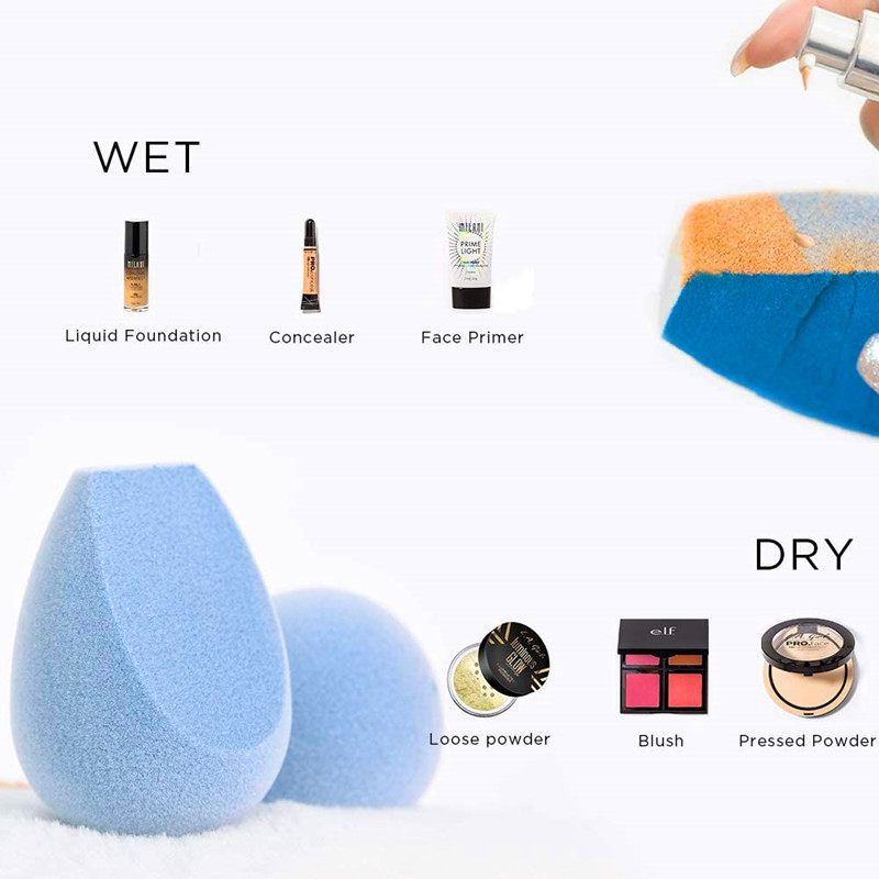 Heiß verkaufter Mikrofaser-Fusionsschwamm, 4-teiliges Make-up-Schwamm-Set, latexfreier, makelloser Make-up-Mixer für Grundierungen, Puder und Cremes
