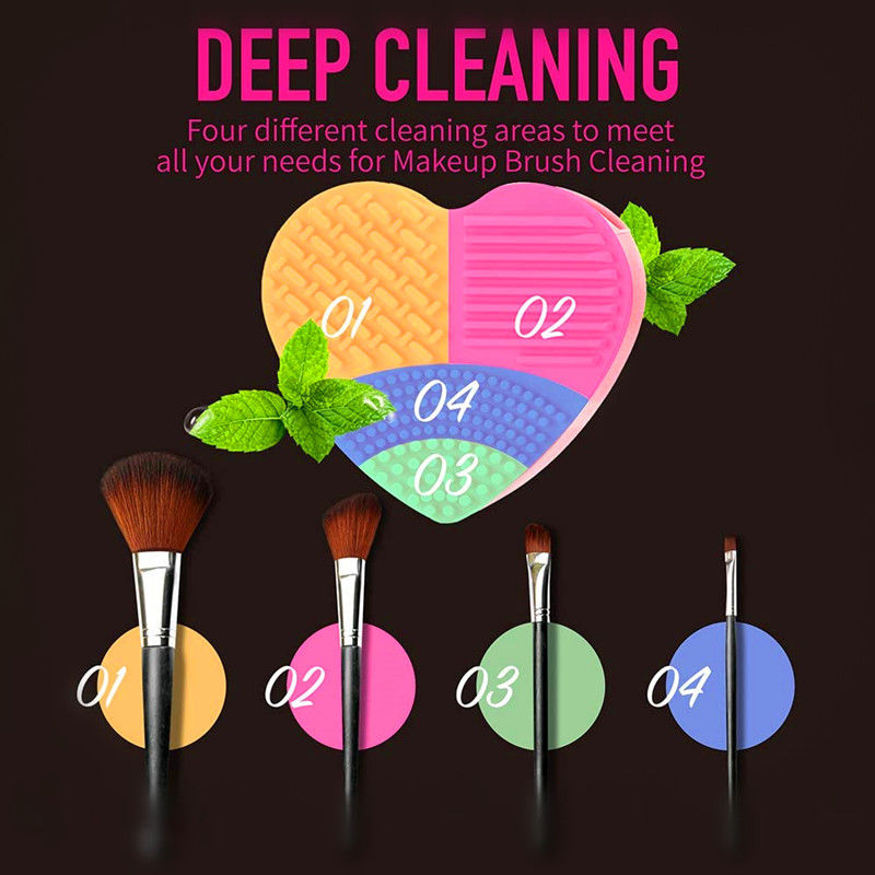 Makeup Cleaner Kit, Color Removal Cleaner Sponge, Silicone Glove und Make-up Sponge Blender, Perfekter Partner für Ihre Reise - Pack von 3