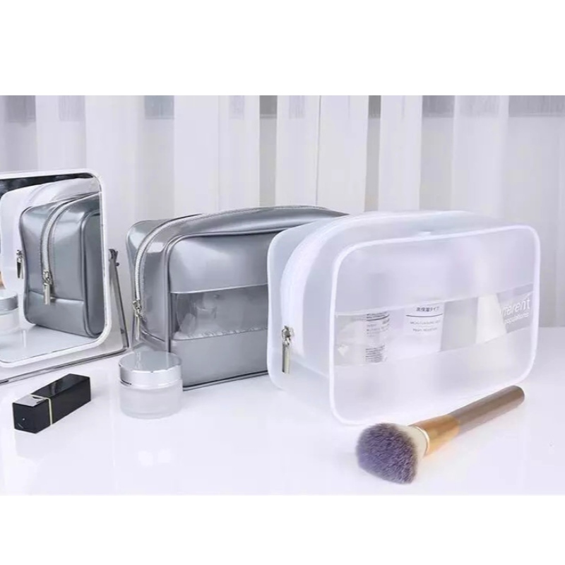 Transparente tragbare Nähte Make-up Großhandel PVC Kosmetiktasche, Make-up Tasche Kosmetik, benutzerdefinierte Kosmetiktaschen Make-up