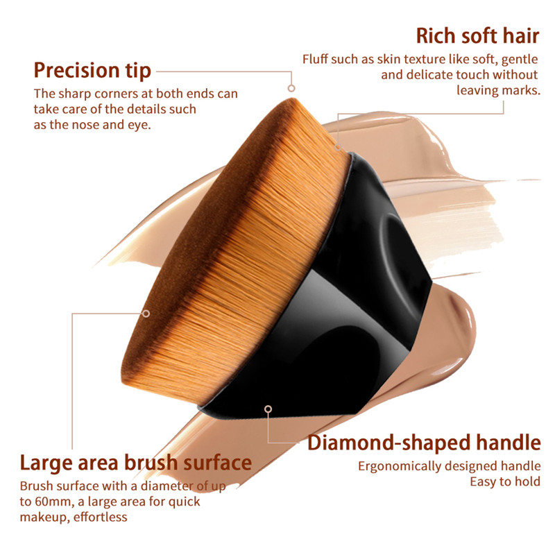 Hot Selling tragbare kosmetische Make-up-Pinsel Rhombus 55 Foundation Brush Magic Pinsel Make-up natürliche gefälschte Flachkopfbürste spezielle Make-up-Werkzeuge