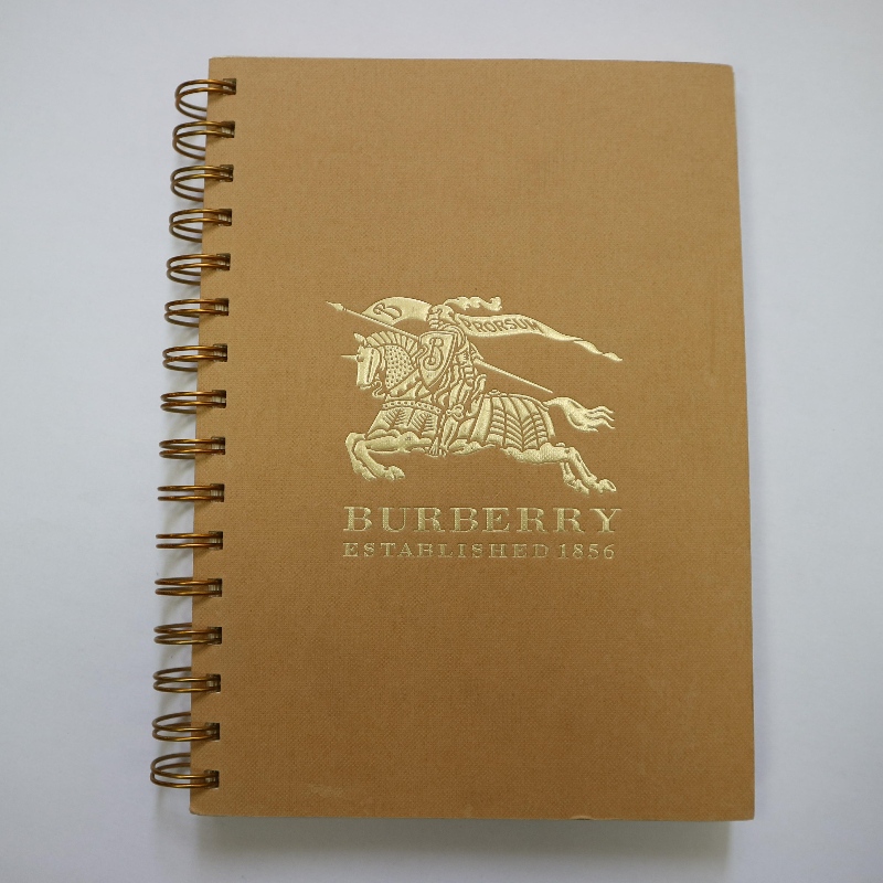 Goldstempelspulenbindung Notebook Retro-Stil