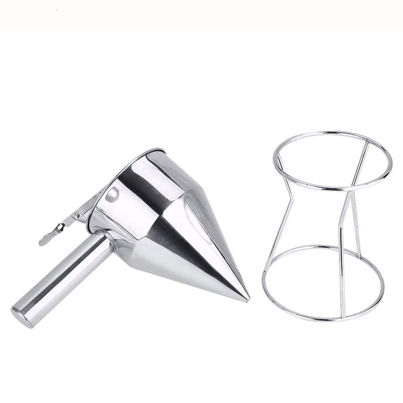 Kochtrichter mit Rack Trichter Spice Pancake Batter Dispenser Trichter Octopus Balls Tools