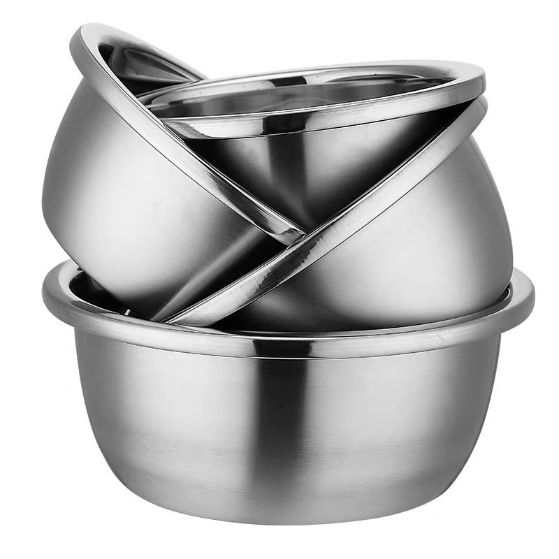 Küchenwerkzeug Edelstahl 201/304 Solid and Durable Basin Thin Edge Basin Salad Mixing Bowl
