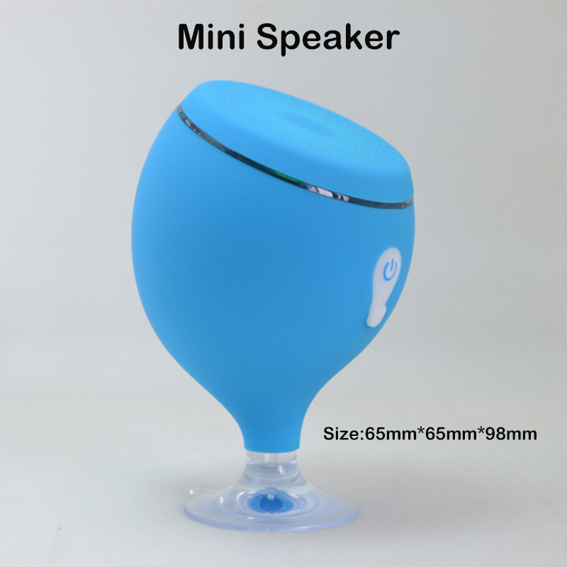 S6 Mini IPX6 Wasserdichter kabelloser Lautsprecher Tragbarer Schwimmsauger-Lautsprecher-Telefonhalter mit buntem Licht