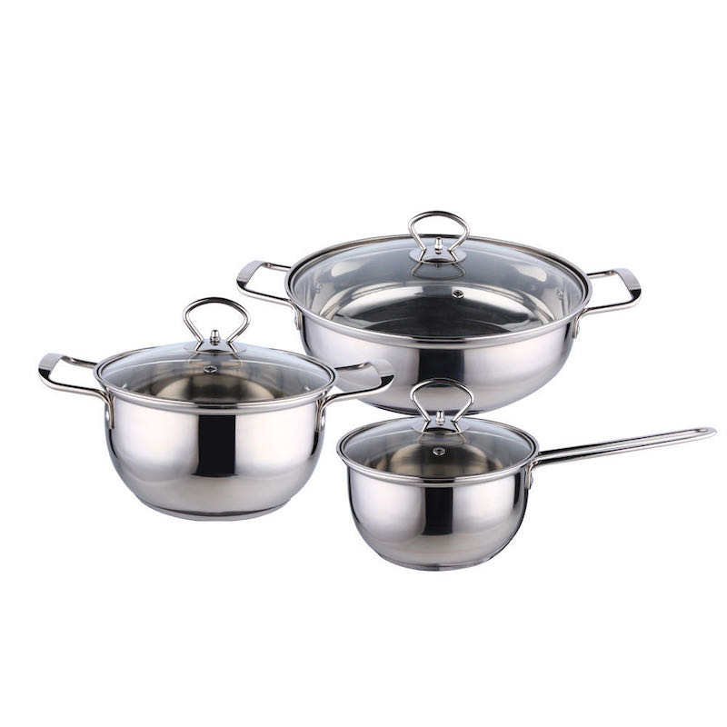 Set aus Edelstahl