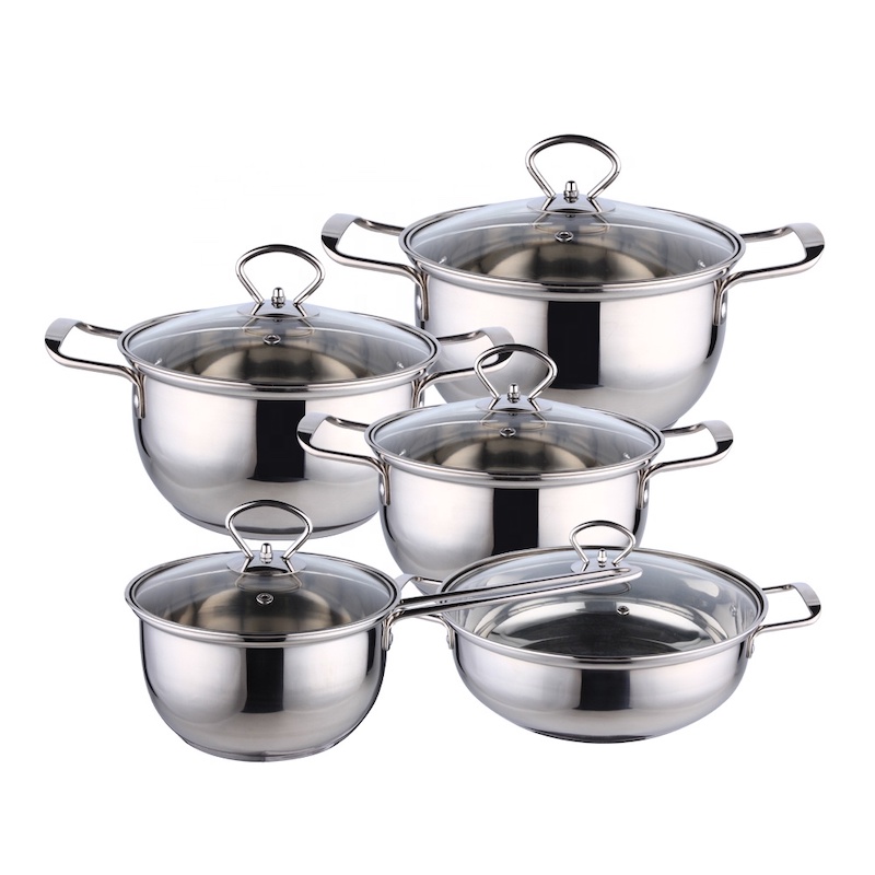 Set aus Edelstahl