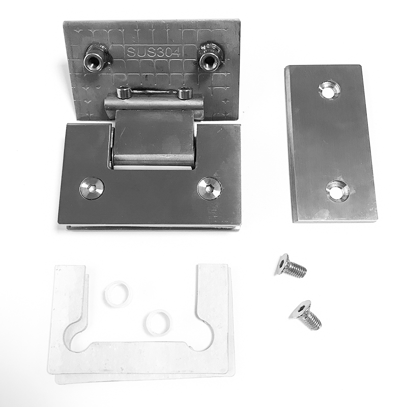 Badezimmerklemme Badezimmerglastürklemme Badscharnier aus Edelstahl Doppelte offene Badezimmertürklemme2