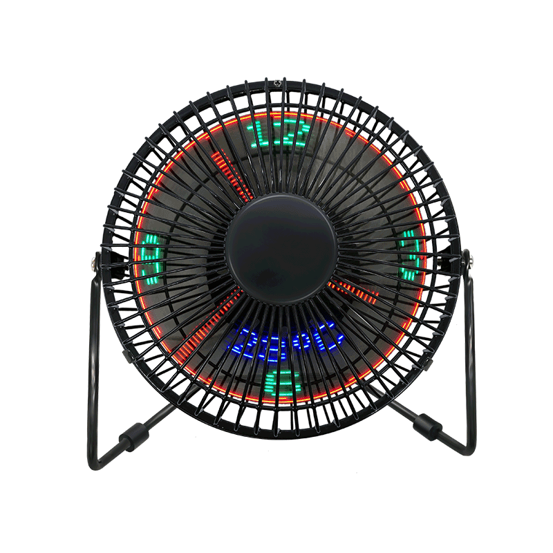 Schreibtisch USB LED Clock Fan mit Temperaturanzeige (6 Zoll) 6A