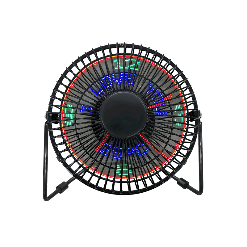 Schreibtisch USB LED Clock Fan mit Temperaturanzeige (6 Zoll) 6A