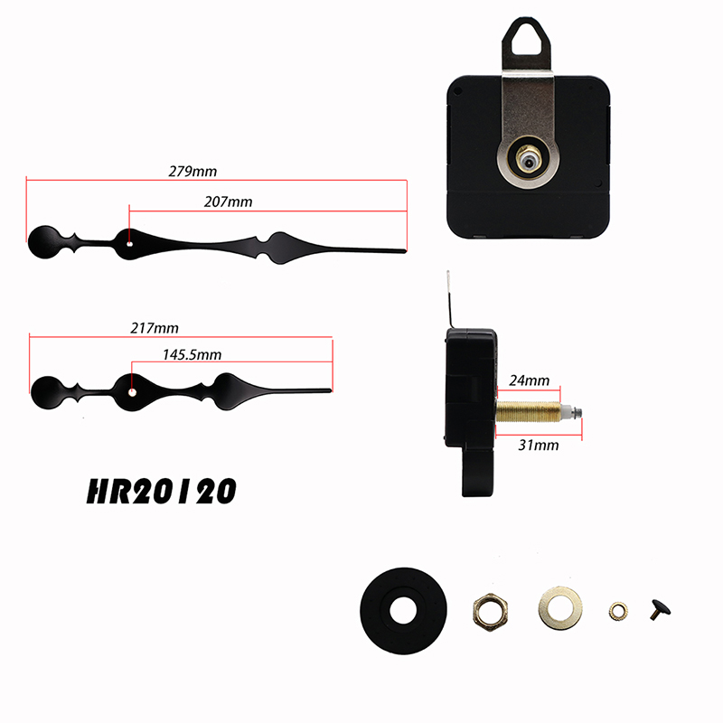 31mm große Drehmoment I Welle Wanduhr Bewegung und HR20120 Uhrzeiger