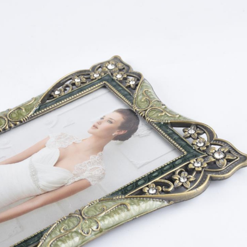 Klassische europäische Hochzeitskleid kreatives Foto-Frame Metall Emaille Foto Frame Hochzeit Rahmen Rahmen Rahmen Anpassung
