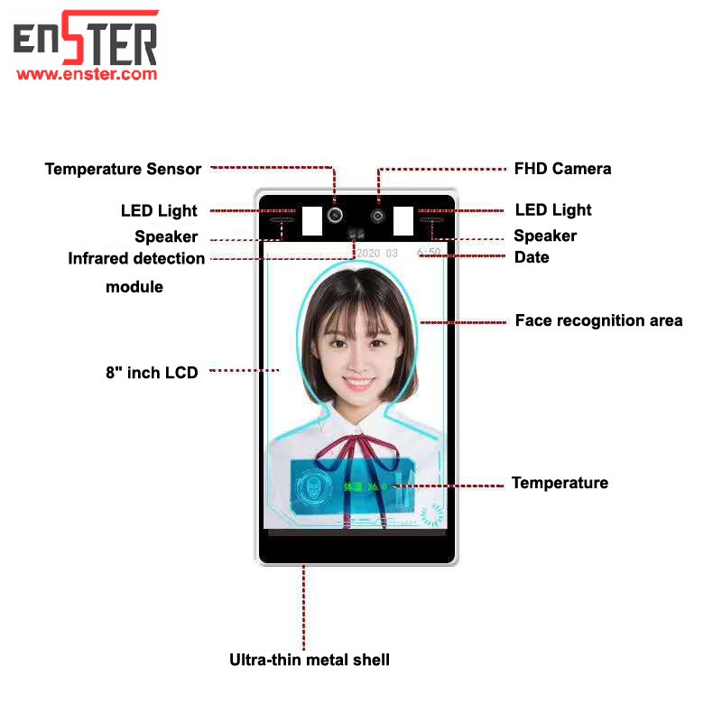 Gesichtserkennung+Temperaturerkennung 8Zoll Smart Kamera