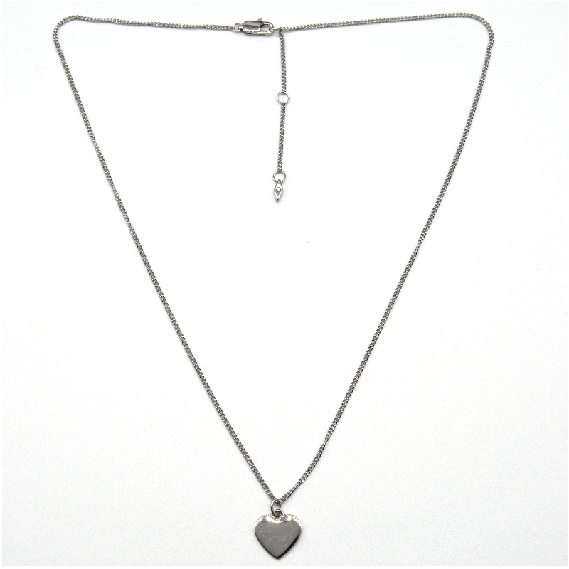 Herzförmige Halskette aus Edelstahl rfbnck0177