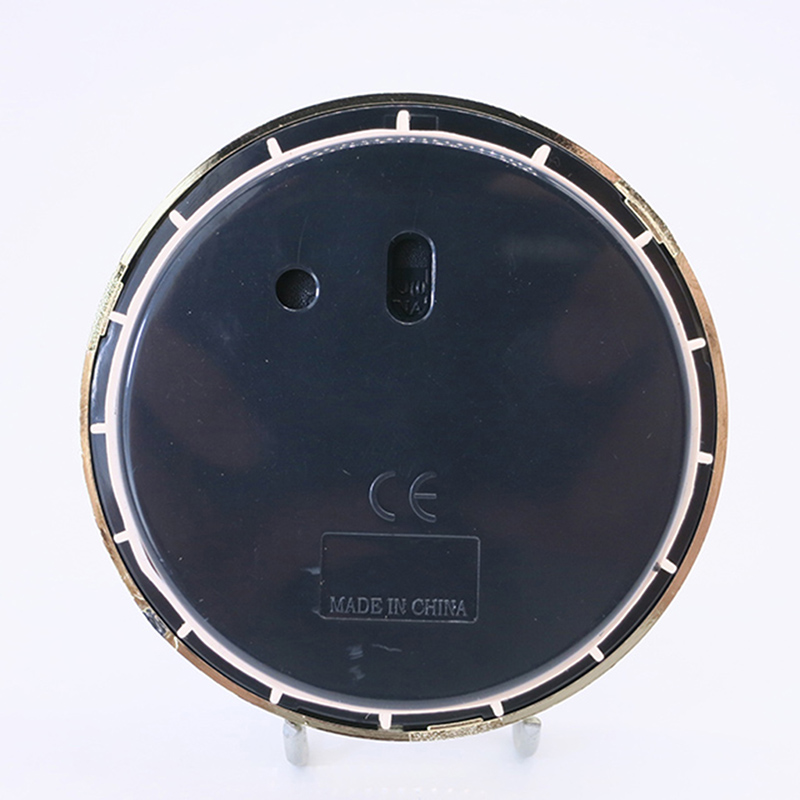 70mm Goldrahmen weiß unten Rund-Uhr-Einsatz