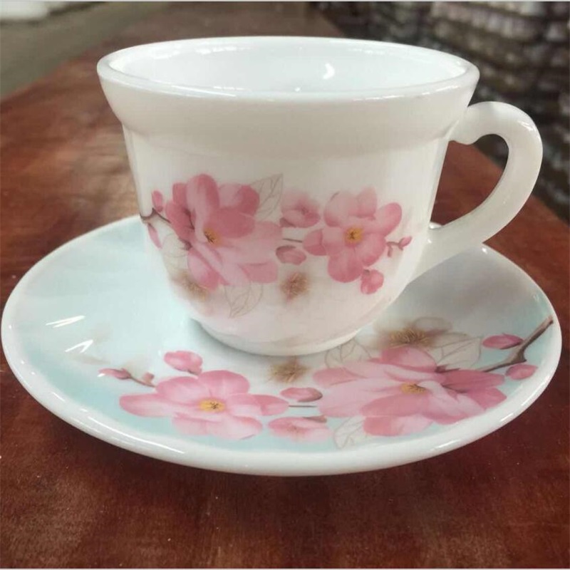 Gläser aus Glas, opal, Set zum Abendessen - Runde Kaffeeset