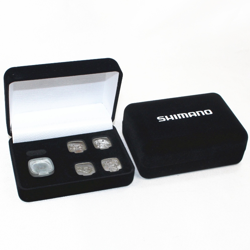 Punkt D-26L Rundform Velvet Box für Manschettenknöpfe, Krawattenschraube, mm.95*68*36, Gewichte ca. 65g