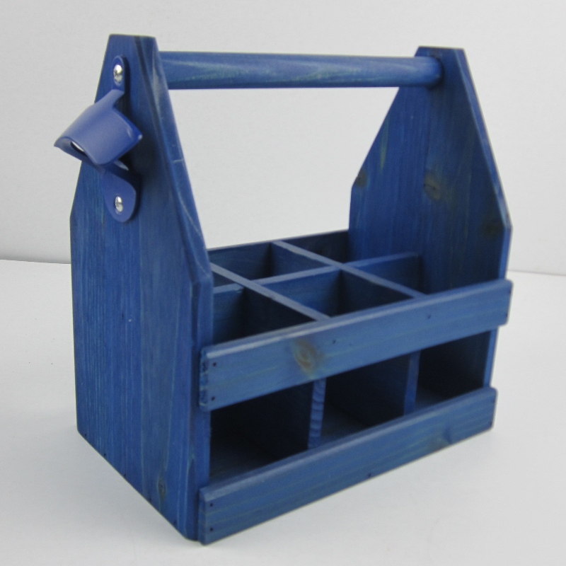 6-Pack Holz Beer Carrier Bier Flasche Caddy mit Opener