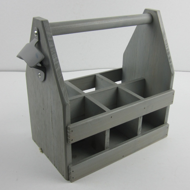 6-Pack Holz Beer Carrier Bier Flasche Caddy mit Opener