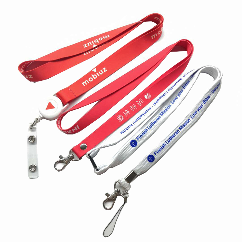 Fabrik Direktverkauf kundenspezifische Lanyard Großhandel Polyester Lanyard Hot Transfer Lanyard leicht zu ziehen Lanyard Erweiterung Verschluss Lanyard bedruckbar Logo