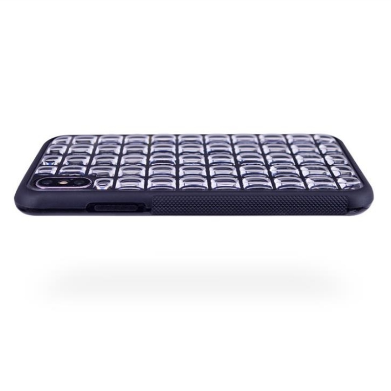 3d Crystal Water Drop Mosaik Gitter Nagel Polnische kristallklare Gelee Handy Hülle IPHONEX