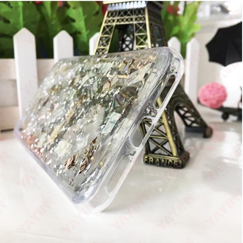 Customized iPhone geeignet für transparente Tropf-Handy-Gehäuse modische Tropfengold-Folie TPU PC Weichschalenschutz Gehäuse