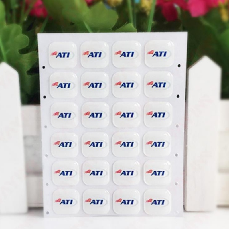 Hersteller Custom Sticker tropft, transparente PVC Kristall Kunststoff Etikett Tropfen, selbstklebende Tropfen Kunststoff Etikett Prozess angepasst