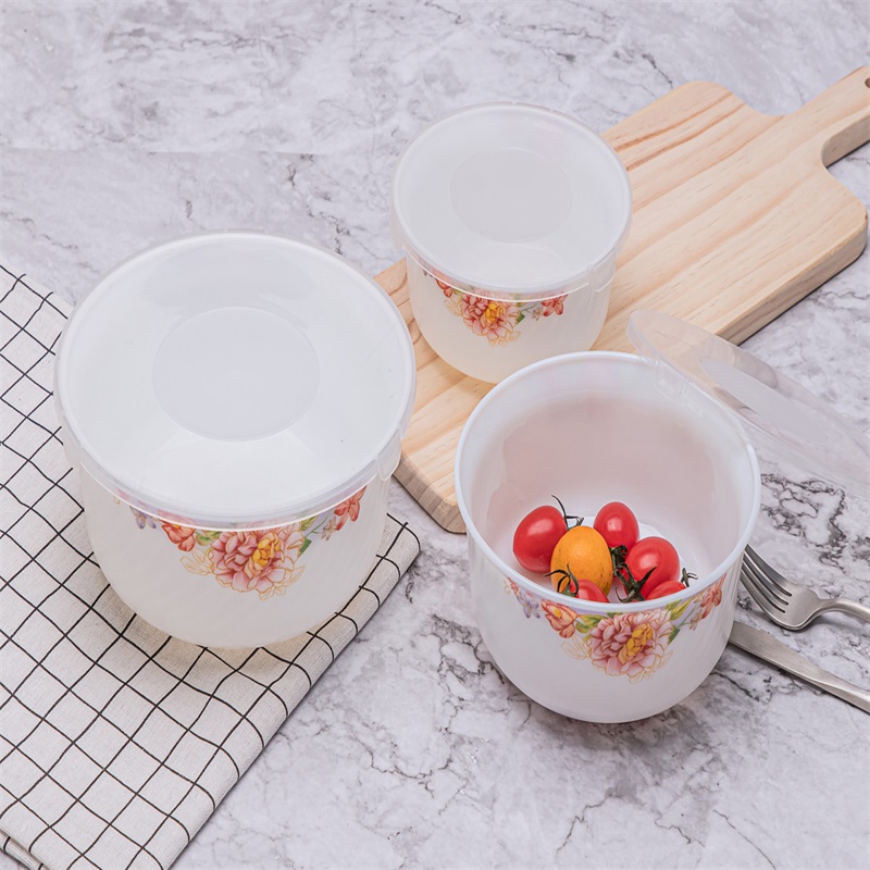 Glasbehälter aus opal Glas Set zum Abendessen - HDW3B