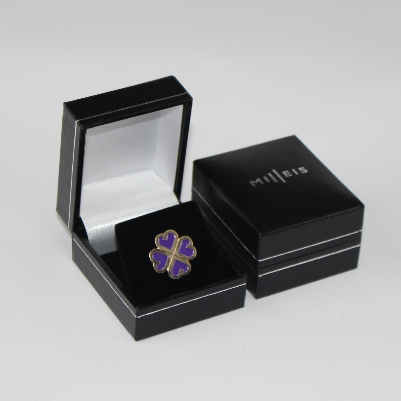 Artikel V-07S quadratisch Kunstleder Papierbox für Durchmesser 25-30 mm Münze, Abzeichen, Ring usw. mm. 46 * 53 * 32, wiegt etwa 35 g