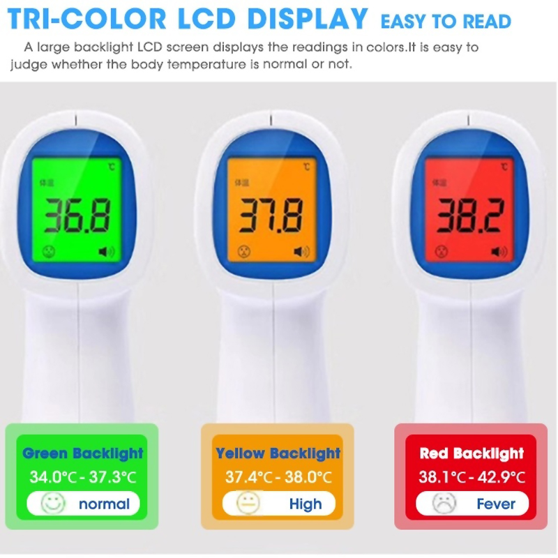 Digital Medical Non-Connect Infared Stirnthermometer Pistole für Erwachsene, Babys, Fieber, mit CE / FDA / FCC