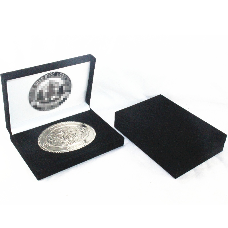 Artikel V-15H Rechteck Flanellbox für 130 * 80 mm Mehrfachmünzen, Abzeichen, Medaillen, Manschettenknöpfe usw. mm. 158 * 112 * 36, Gewicht ca. 170 g