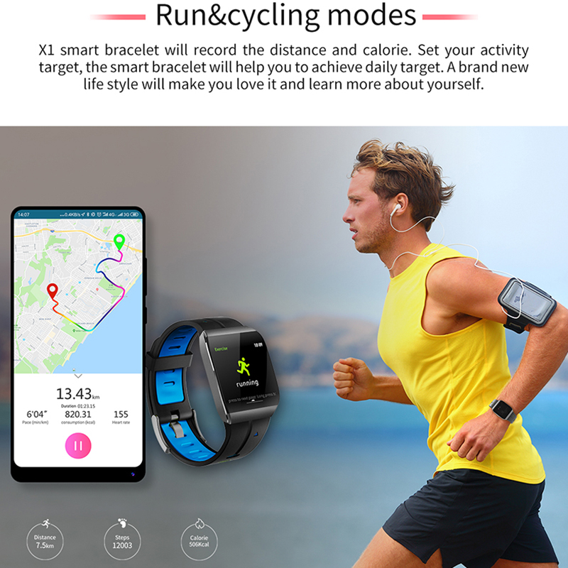 Smart watch Multi-Fuction smart Bracelet X1 (JYDA127) Smart Sport Uhr Erkennung von Schlaf Level IP68 wasserdicht